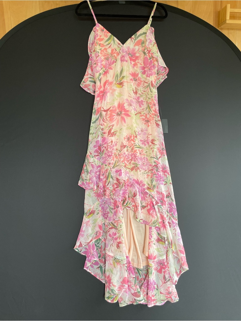 Lulu's Pink Floral Maxi Dress